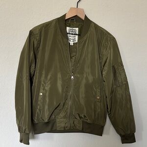 Chic Olive Bomber Jacket